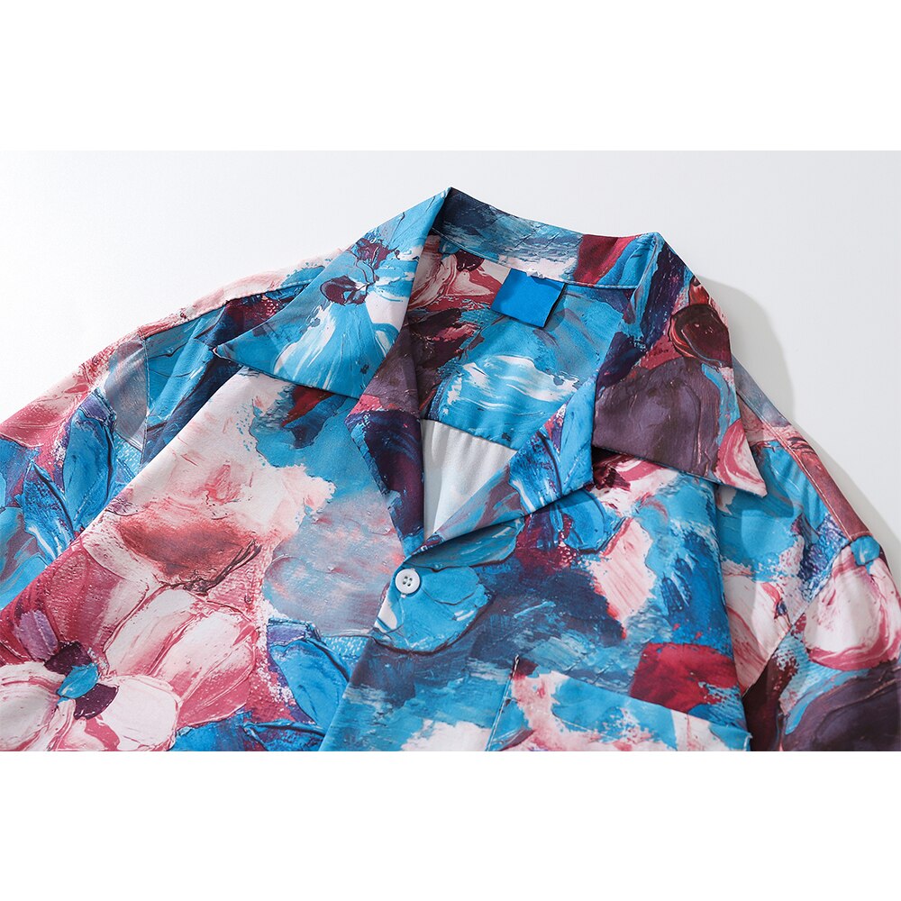 "Cotton Hades" Unisex Men Women Streetwear Button Up Shirt Daulet Apparel