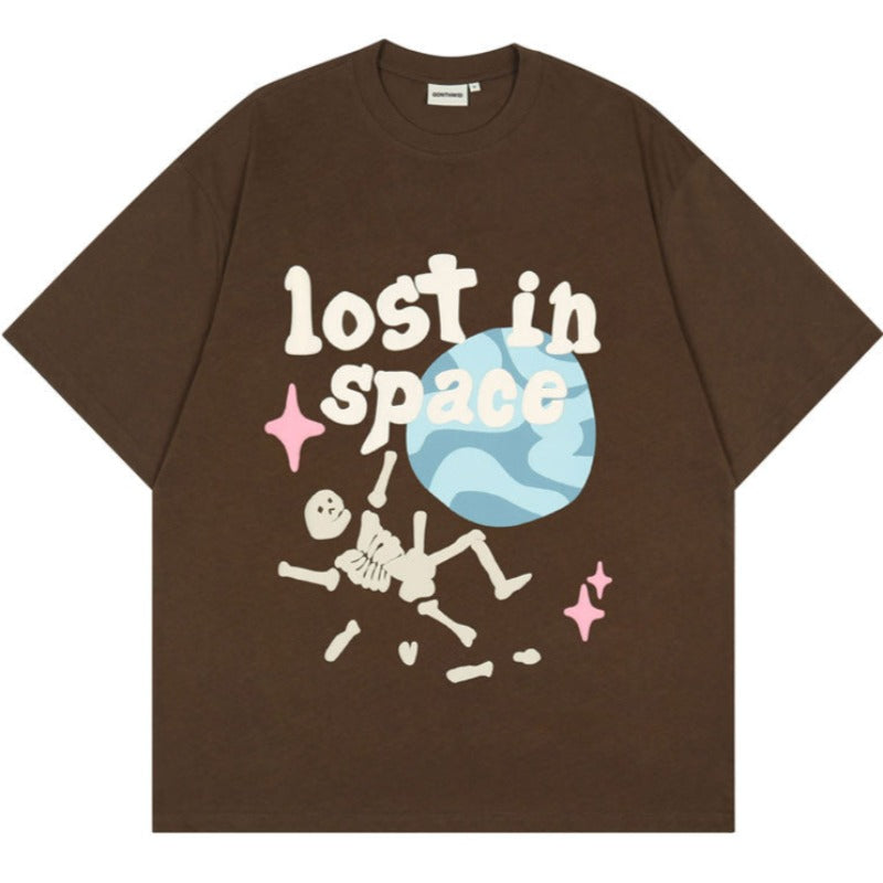 "Lost In Space" Unisex Men Women Streetwear Graphic T-Shirt Daulet Apparel