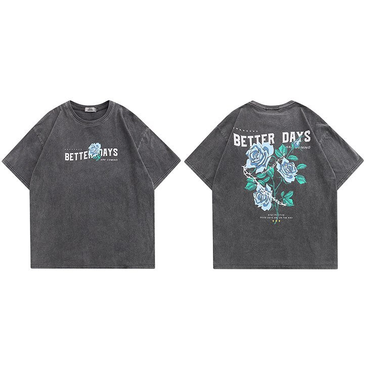 "Better Days" Unisex Men Women Streetwear Graphic T-Shirt Daulet Apparel