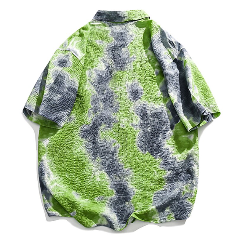 "Green Beach" Unisex Men Women Streetwear Graphic Shirt Daulet Apparel