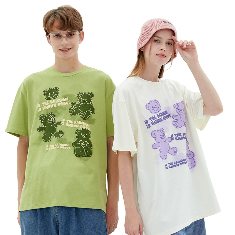 "Rainbow" Unisex Men Women Streetwear Graphic T-Shirt Daulet Apparel