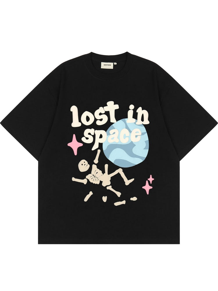 "Lost In Space" Unisex Men Women Streetwear Graphic T-Shirt Daulet Apparel