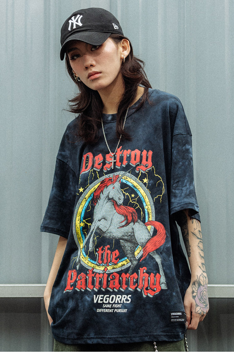 "Destroyer" Unisex Men Women Streetwear Graphic T-Shirt Daulet Apparel
