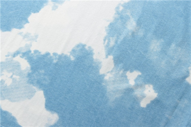 "Blue Light Skies" Unisex Men Women Streetwear Graphic T-Shirt Daulet Apparel