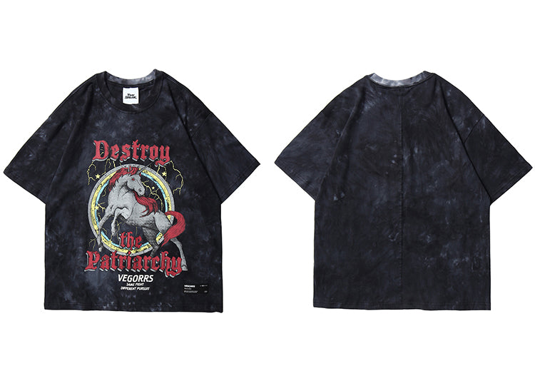 "Destroyer" Unisex Men Women Streetwear Graphic T-Shirt Daulet Apparel