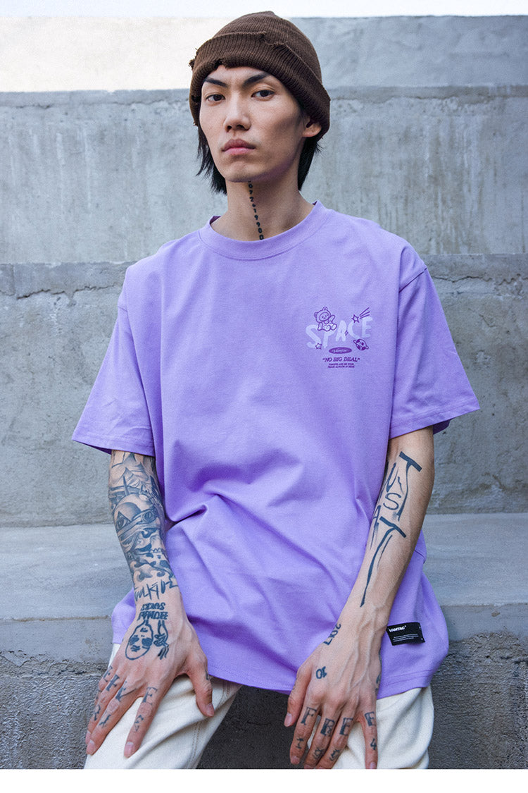 "Spaceman" Streetwear Hip Hop Men Women Graphic T-Shirt Daulet Apparel