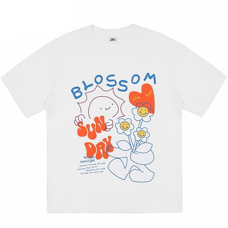 "Blossom" Unisex Men Women Streetwear Graphic T-Shirt Daulet Apparel