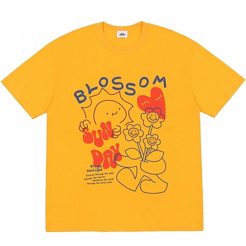 "Blossom" Unisex Men Women Streetwear Graphic T-Shirt Daulet Apparel