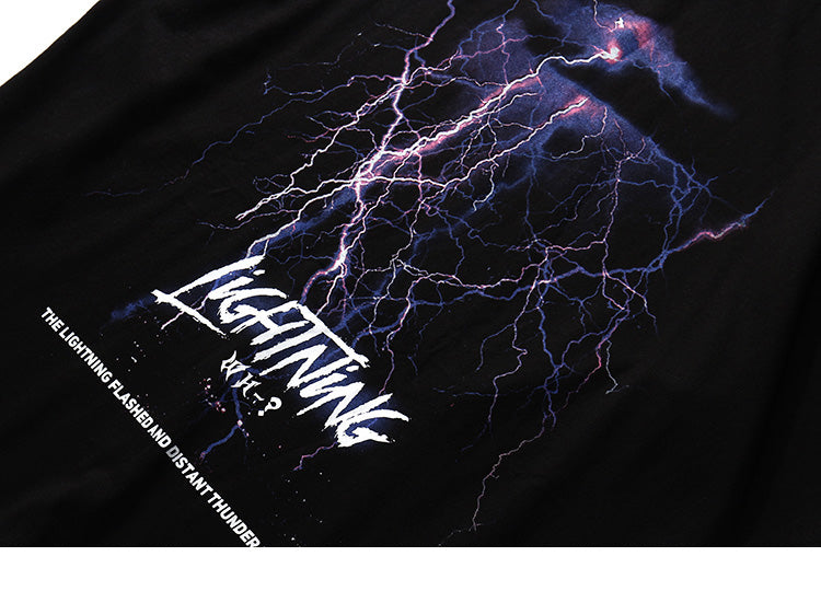 "Lighting Effect" Unisex Men Women Streetwear Graphic T-Shirt Daulet Apparel